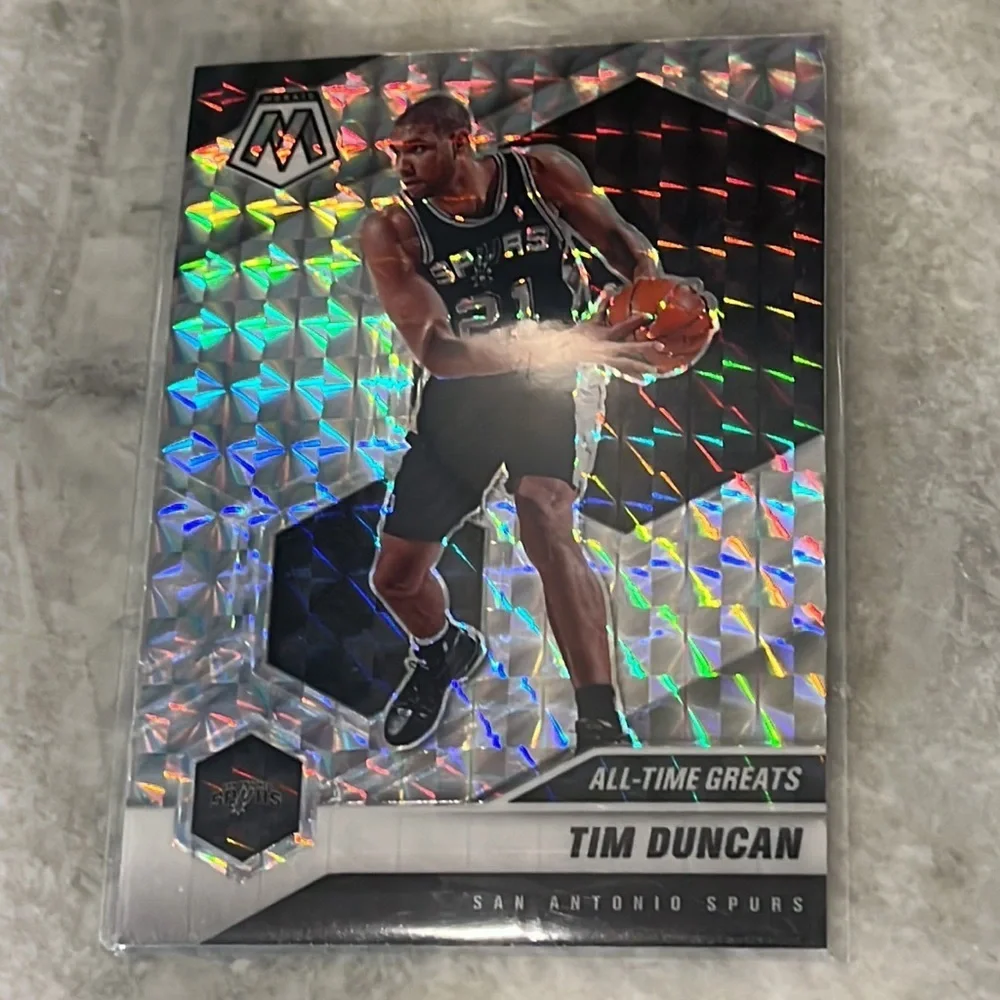 2020-21 Tim Duncan Panini Mosaic All Tim Greats Hologram - Picture 3 of 3